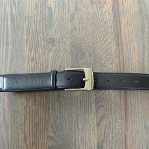Black Leather Murano Dress Belt - 32